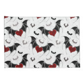 Halloween hart met zwarte vleugels kussensloop (Achterkant-Rechts)