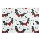 Halloween hart met zwarte vleugels kussensloop (Voorkant-Rechts)