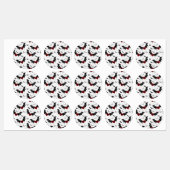 Halloween hart met zwarte vleugels labels (Vel)