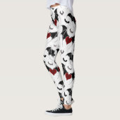 Halloween hart met zwarte vleugels leggings (Links)