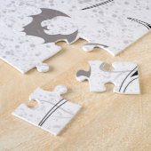 Halloween hart met zwarte vleugels legpuzzel (Zijkant)