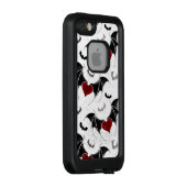 Halloween hart met zwarte vleugels LifeProof iPhone hoesje (Achterkant / rechts)