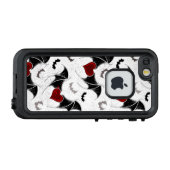 Halloween hart met zwarte vleugels LifeProof iPhone hoesje (Achterkant (horizontaal))