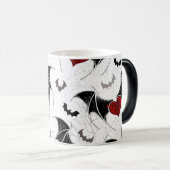 Halloween hart met zwarte vleugels magische mok (Voorkant rechts)