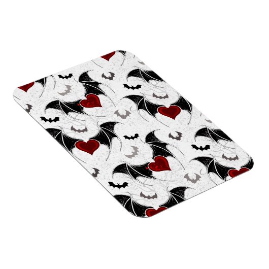 Halloween hart met zwarte vleugels magneet (Rechterzijde)
