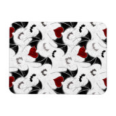 Halloween hart met zwarte vleugels magneet (Horizontaal)