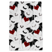 Halloween hart met zwarte vleugels medium cadeauzakje (Achterkant)