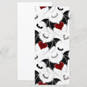 Halloween hart met zwarte vleugels menu (Voorkant / Achterkant)
