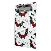 Halloween hart met zwarte vleugels mini klembord (Angled2)