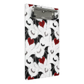 Halloween hart met zwarte vleugels mini klembord (Schuin)