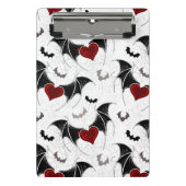 Halloween hart met zwarte vleugels mini klembord (Voorkant)