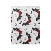 Halloween hart met zwarte vleugels notitieblok (Linkerzijde)