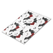 Halloween hart met zwarte vleugels notitieblok (Schuin)