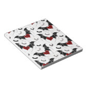 Halloween hart met zwarte vleugels notitieblok (Schuin)