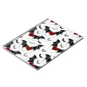 Halloween hart met zwarte vleugels notitieboek (Linkerzijde)