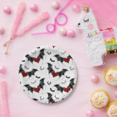 Halloween hart met zwarte vleugels papieren bordje (Feest)