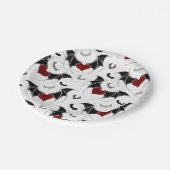 Halloween hart met zwarte vleugels papieren bordje (Gekanteld)