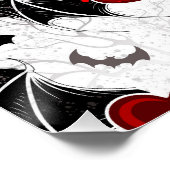 Halloween hart met zwarte vleugels perfect poster (Hoek)