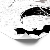 Halloween hart met zwarte vleugels perfect poster (Hoek)