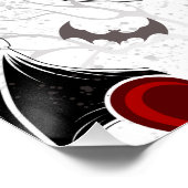 Halloween hart met zwarte vleugels perfect poster (Hoek)