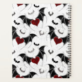 Halloween hart met zwarte vleugels planner (Achterkant)