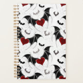 Halloween hart met zwarte vleugels planner (Voorkant)
