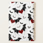 Halloween hart met zwarte vleugels planner (Achterkant)