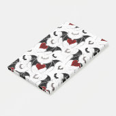 Halloween hart met zwarte vleugels post-it® notes (Schuin)