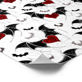 Halloween hart met zwarte vleugels poster (Hoek)