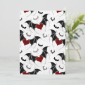 Halloween hart met zwarte vleugels programmakaart (Staand voorkant)