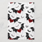 Halloween hart met zwarte vleugels programmakaart (Voorkant)