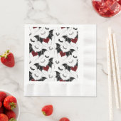 Halloween hart met zwarte vleugels servet (Insitu)