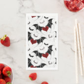 Halloween hart met zwarte vleugels servet (Insitu)