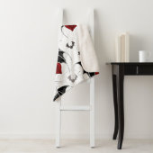 Halloween hart met zwarte vleugels sherpa deken (In situ)