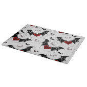 Halloween hart met zwarte vleugels snijplank (Hoek)