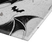 Halloween hart met zwarte vleugels snijplank (Hoek)