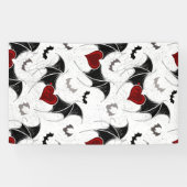 Halloween hart met zwarte vleugels spandoek (Horizontaal)