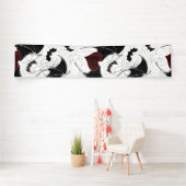 Halloween hart met zwarte vleugels spandoek (Insitu)