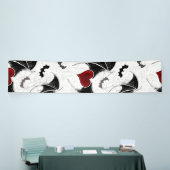 Halloween hart met zwarte vleugels spandoek (Beurs)