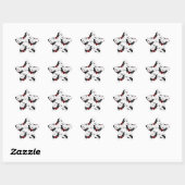 Halloween hart met zwarte vleugels ster sticker (Vel)