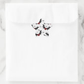 Halloween hart met zwarte vleugels ster sticker (Tas)