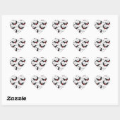 Halloween hart met zwarte vleugels sticker (Vel)