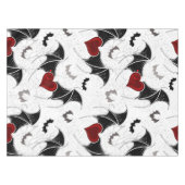 Halloween hart met zwarte vleugels tafelkleed (Voorkant (Horizontaal))