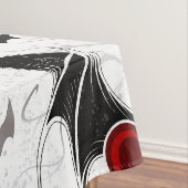 Halloween hart met zwarte vleugels tafelkleed (Voorbeeld)