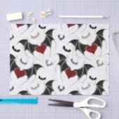 Halloween hart met zwarte vleugels tissuepapier (Craft)