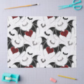 Halloween hart met zwarte vleugels tissuepapier (Craft)