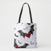 Halloween hart met zwarte vleugels tote bag (Voorkant)