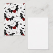 Halloween hart met zwarte vleugels visitekaartje (Voorkant / Achterkant)