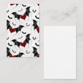 Halloween hart met zwarte vleugels visitekaartje (Voorkant / Achterkant)