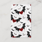 Halloween hart met zwarte vleugels visitekaartje (Voorkant)